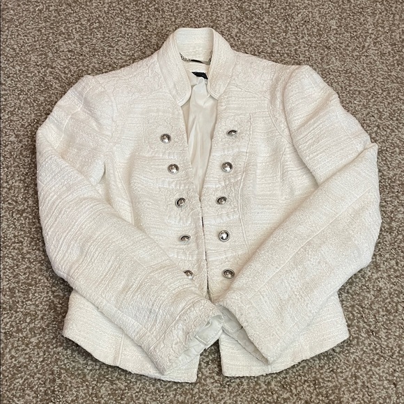 White House Black Market Jackets & Blazers - White House Black Market Textured White Blazer